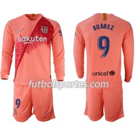 Camisetas FC Barcelona Suarez 9 Niño Tercera Equipacion 2018/2019 Manga Larga